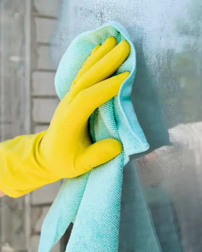 how to clean paint off frosted glass