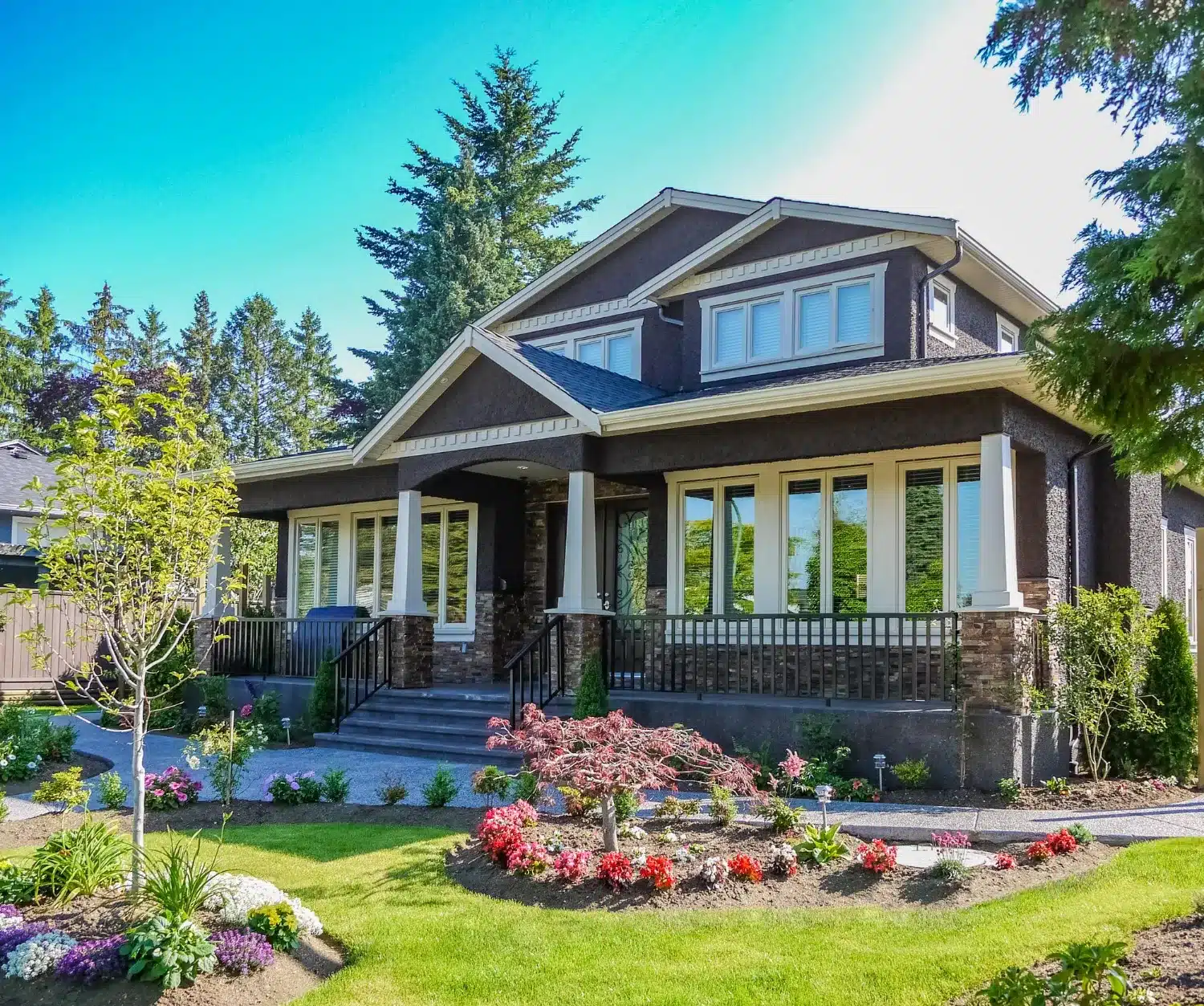 beautiful house with clean windows in pense